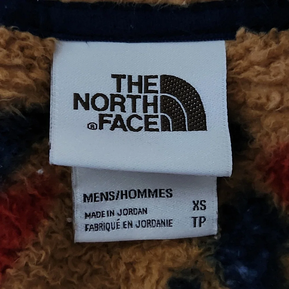 The North Face Campshire Fleece Hoodie Mens XS Tan Aztec‎ 1/4 Zip NF0A3YRS